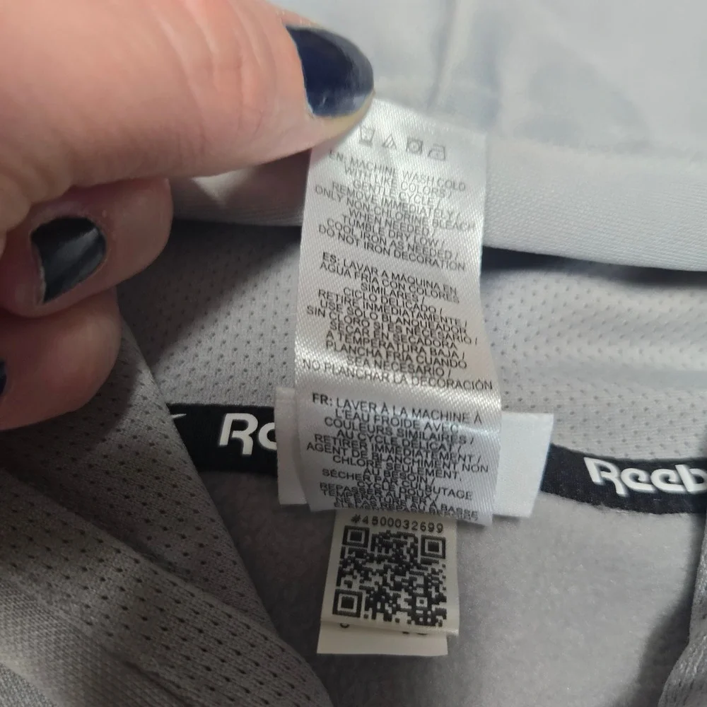 Reebok Mens Box Jump Tech Hoodie Gray Athletic Sweatshirt REM203FH09B048 Size L - Picture 4 of 11